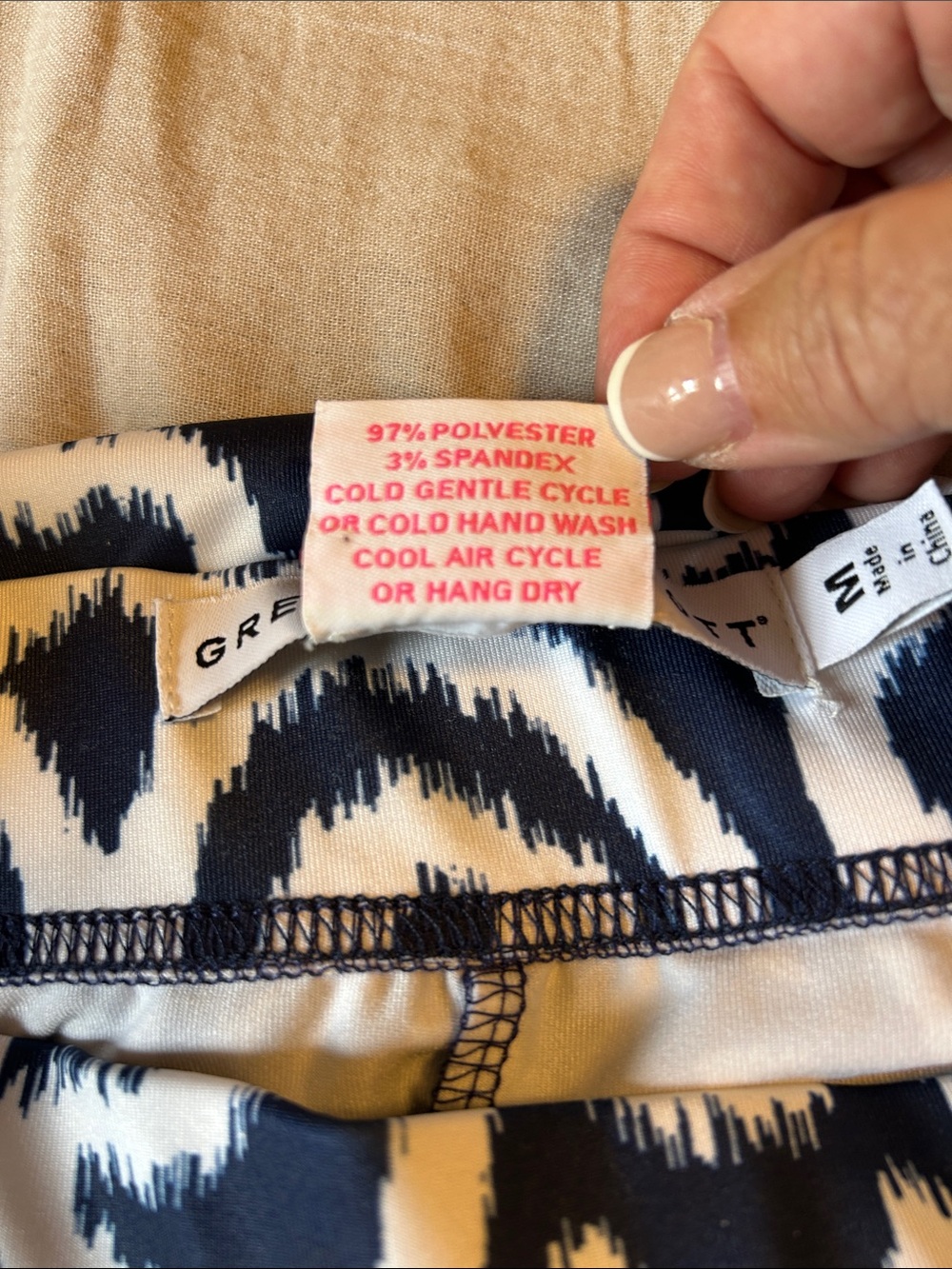 Gretchen Scott navy &white skirt-Sz M - Picture 8 of 9